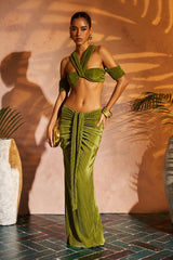 Coordinato drappeggio green
